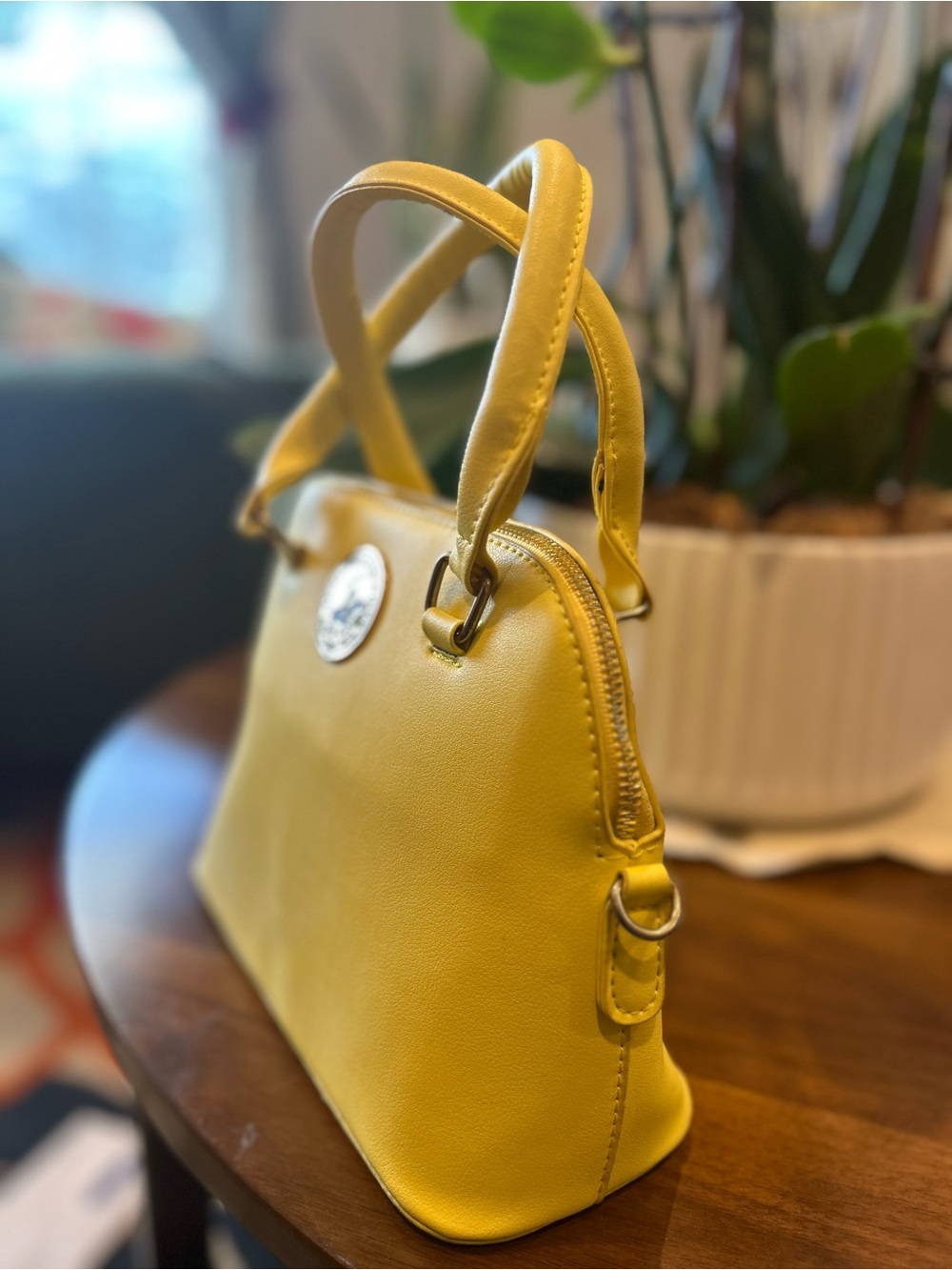 Beverly Hills Polo Club Yellow Dome Satchel